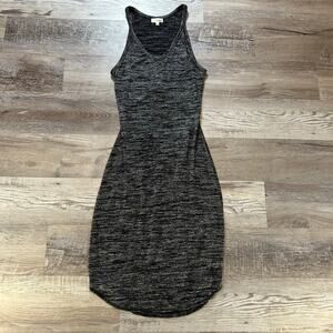 Wilfred Aritzia Marled Black Racerback Cutout Tank Dress Bodycon Soft Grunge